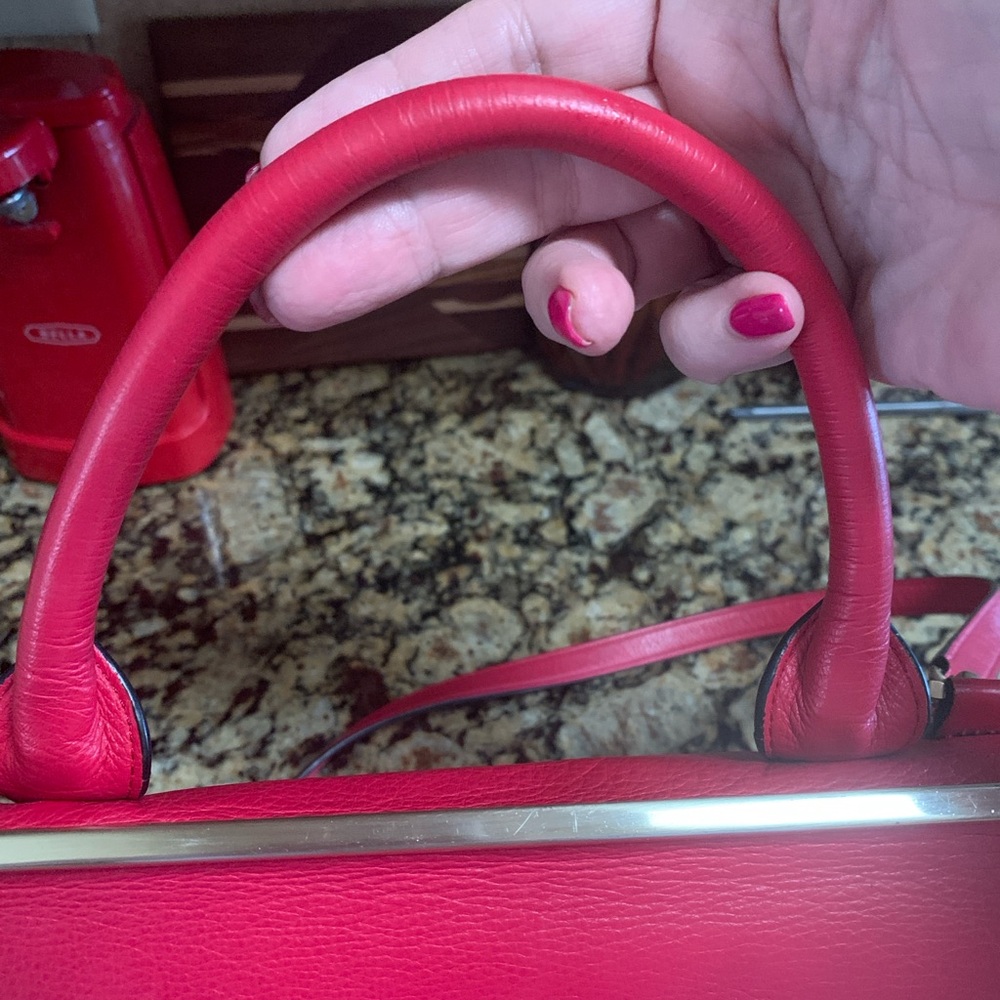 Botkier Red Leather Satchel Purse - Picture 8 of 11